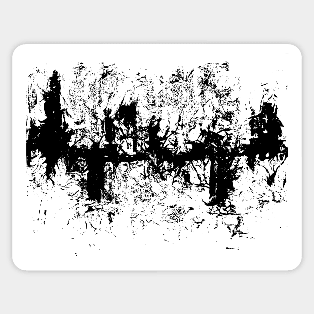 Brainwaves (B&W Inverted)) Sticker by Psych0kvltz